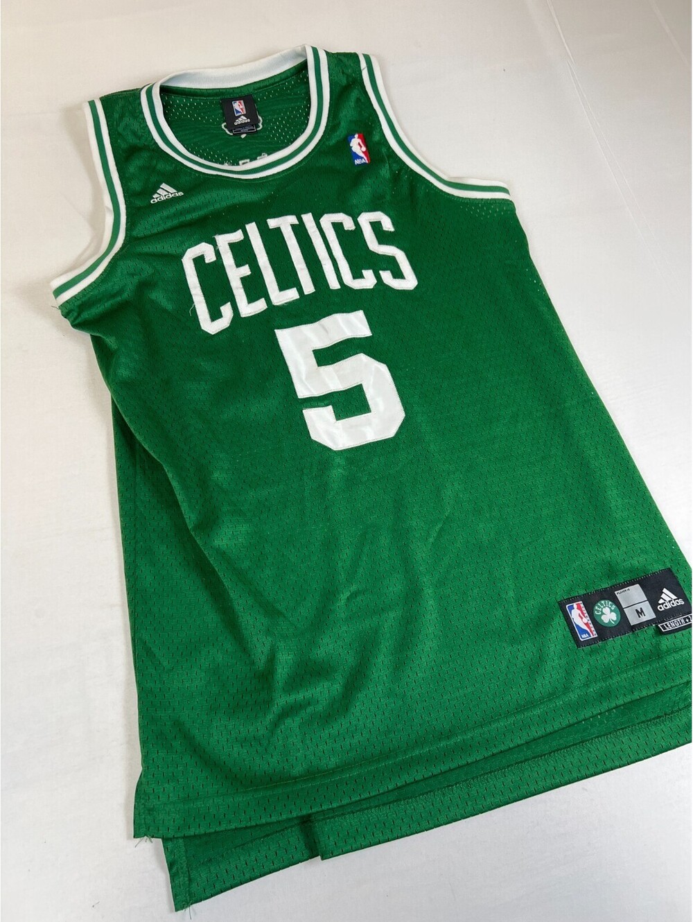Adidas Boston Celtics Kevin Garnett 5 Men M Green Basketball Jersey NBA - Picture 8 of 10